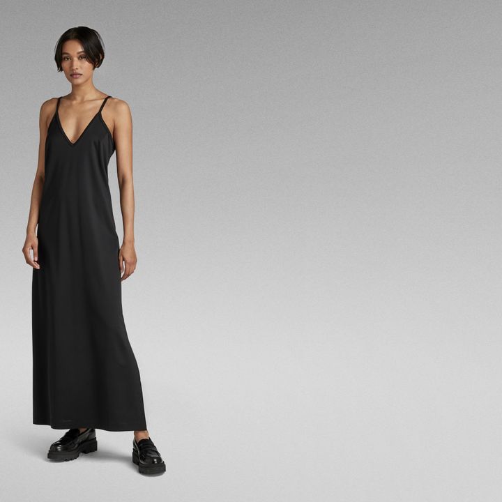 Loose black slip dress cheap