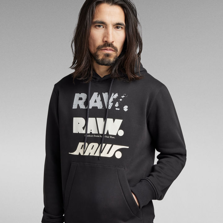 Triple Raw. Hoodie Black G STAR CA