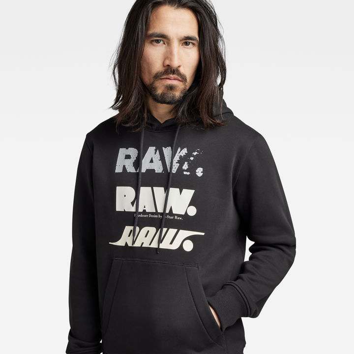 Triple Raw. Hoodie Black G STAR ZA