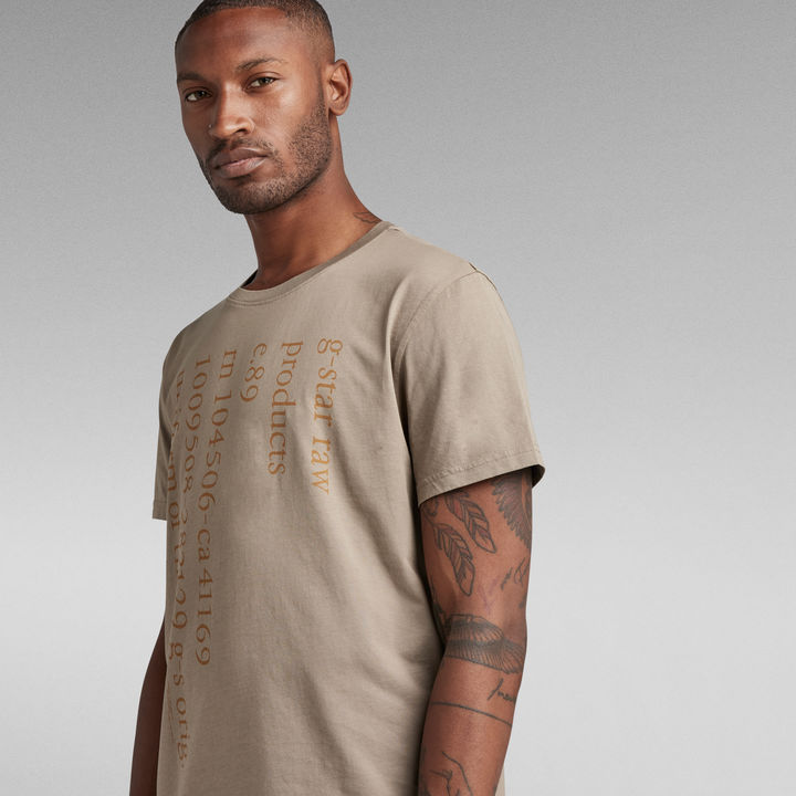 Lower Case Text T Shirt Beige G STAR SG