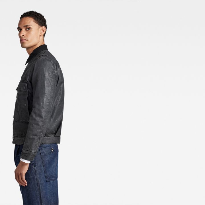 Unisex Utility Flap Pocket Lined Jacket | Black | G-STAR® US