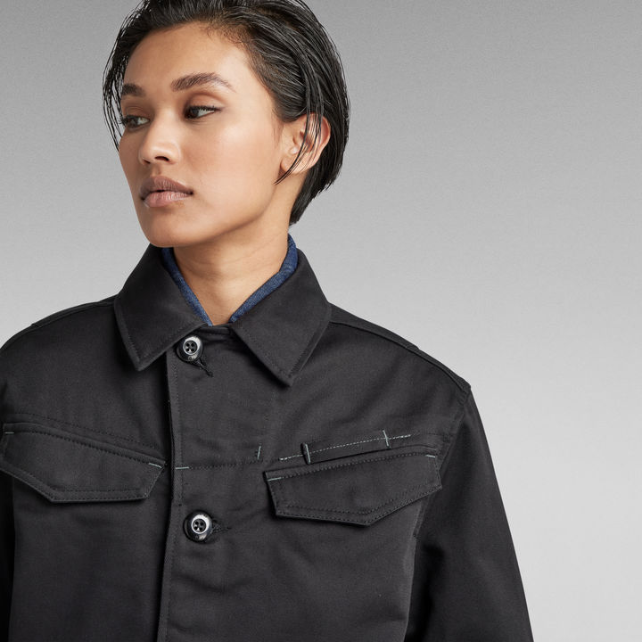 Unisex Field Jacket Overshirt Black G STAR AU