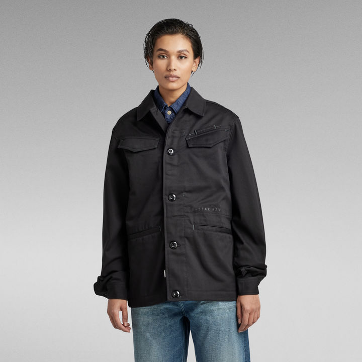 Unisex Field Jacket Overshirt Black G STAR AU