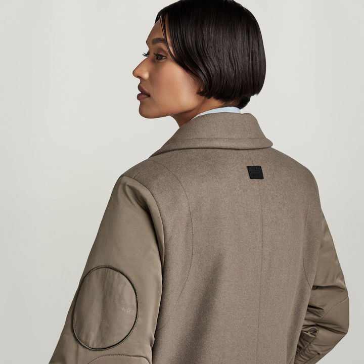 Wool Long Coat Brown G STAR CA