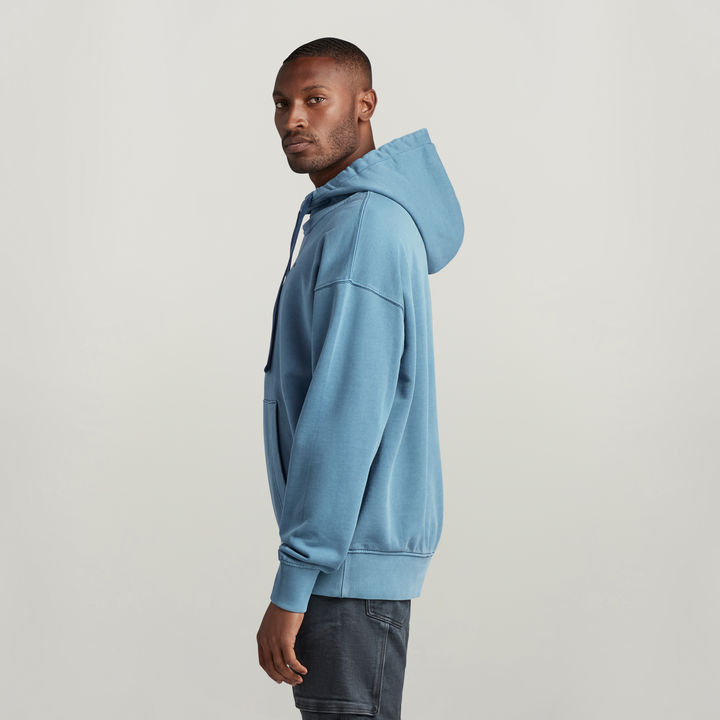 Garment Dyed Oversized Hoodie Medium blue G STAR US