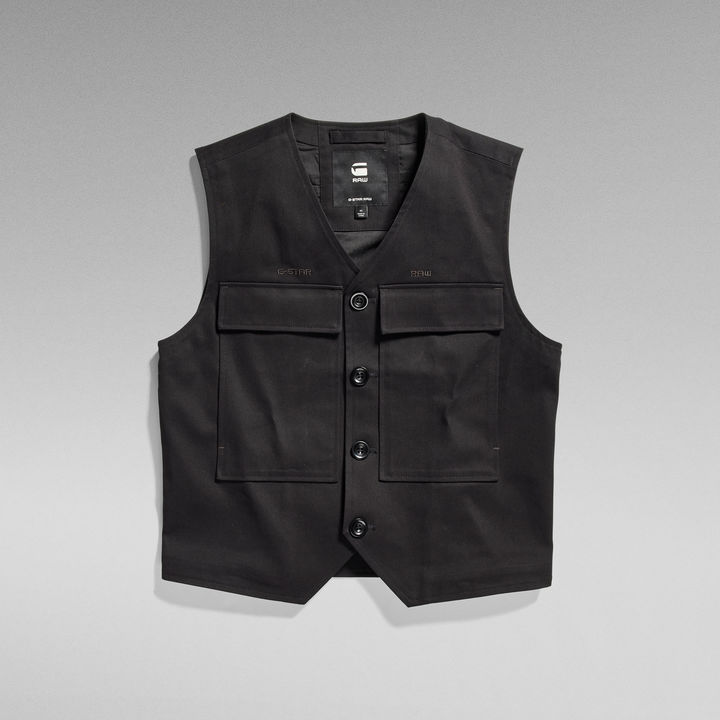 Field Pocket Waistcoat | Black | G-STAR® US
