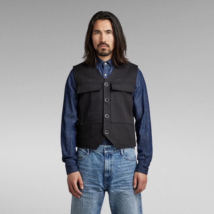 Field Pocket Waistcoat | Black | G-STAR® US