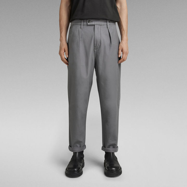 Pleated Relaxed Chino | Grey | G-STAR® US