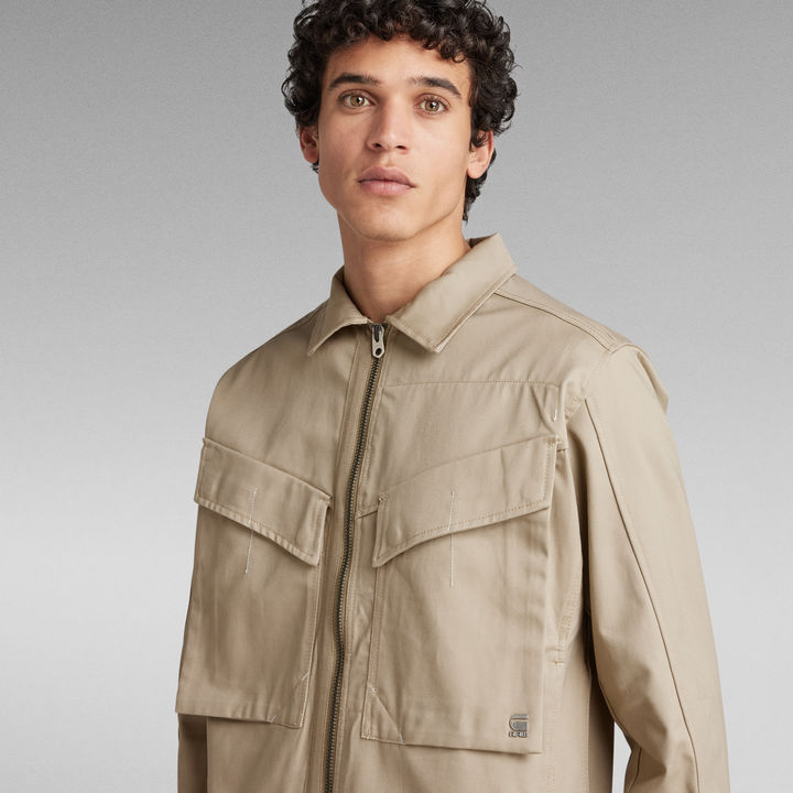 Unisex Trucker Jacket Beige G STAR CA