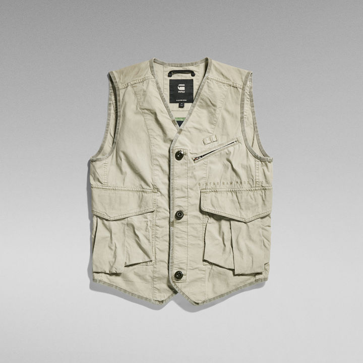 Washed Cargo Vest