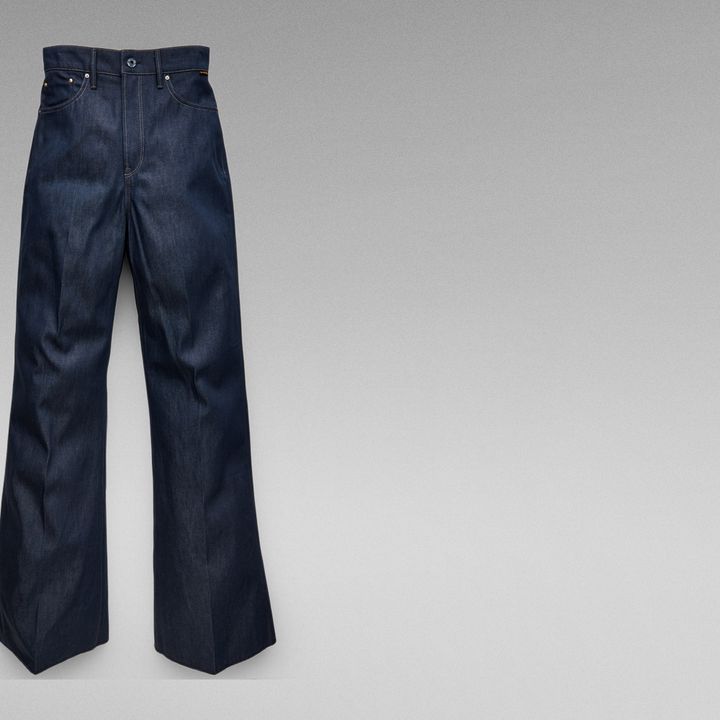 Deck Ultra High Wide Leg Jeans | Dark blue | G-STAR® US