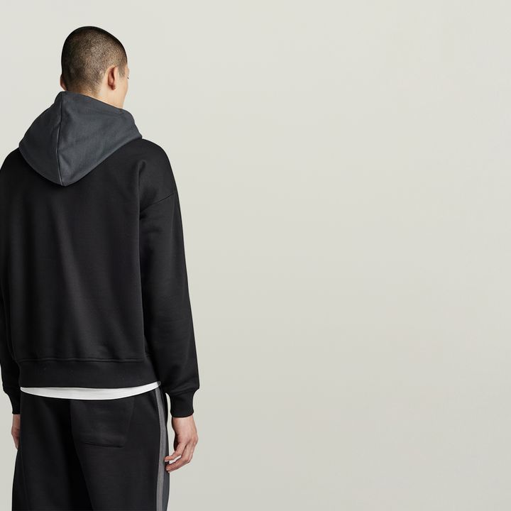 Colorblock logo tape hoodie top