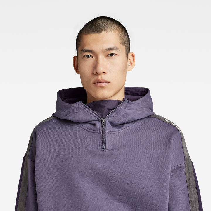Tape Color Block Loose Half Zip Hoodie | Multi color | G-STAR® US