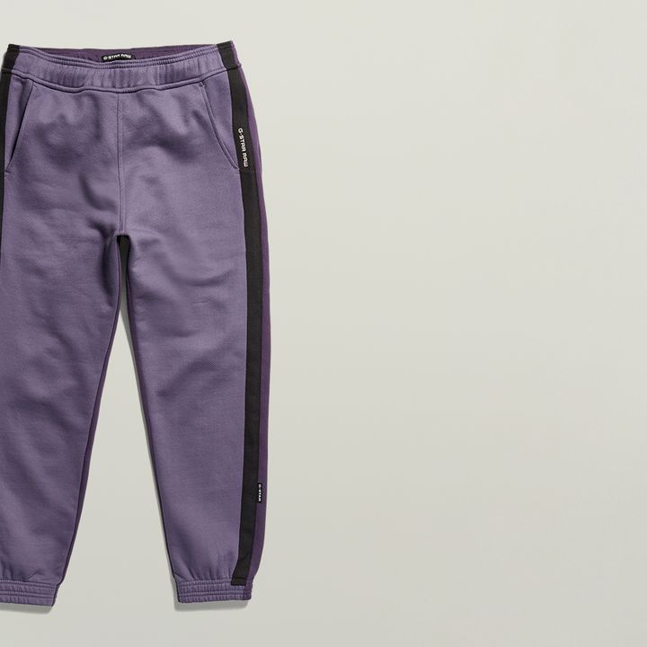 Tape Color Block Tapered Sweat Pants