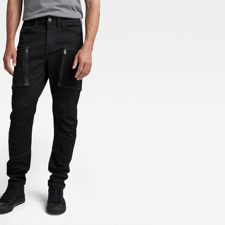 Zip Pocket 3D Skinny Cargo Pants Black G STAR CA