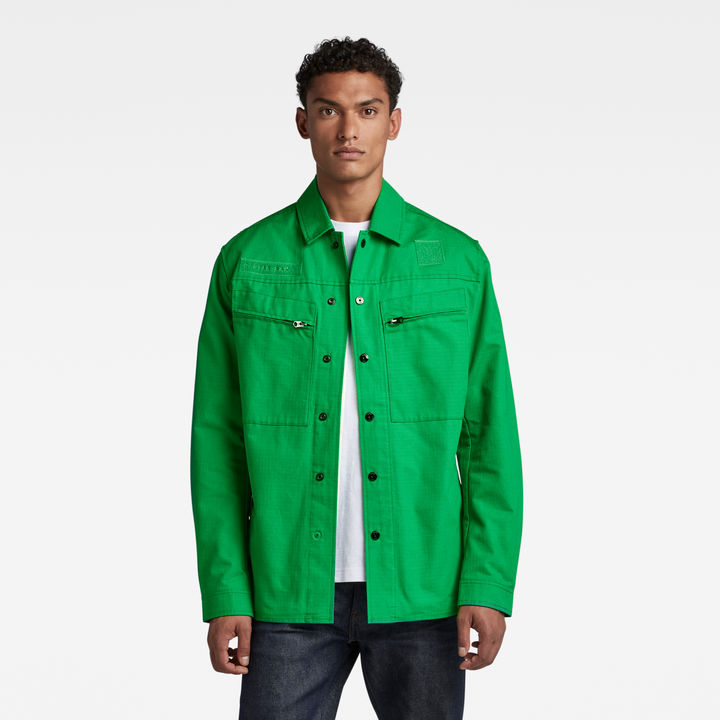 G STAR Men RF Service Overshirt Green Size XXL