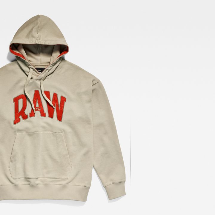 Raw tan hoodie top