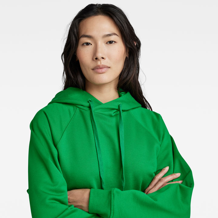 Green hooded sweater top