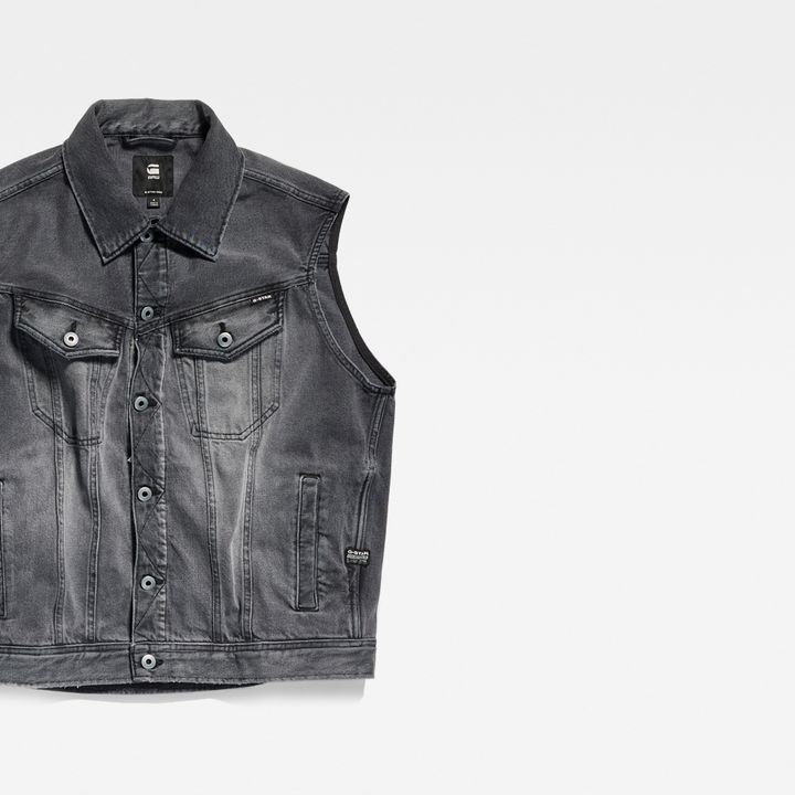 Oversized Denim Vest Evergreen Grey G STAR TW