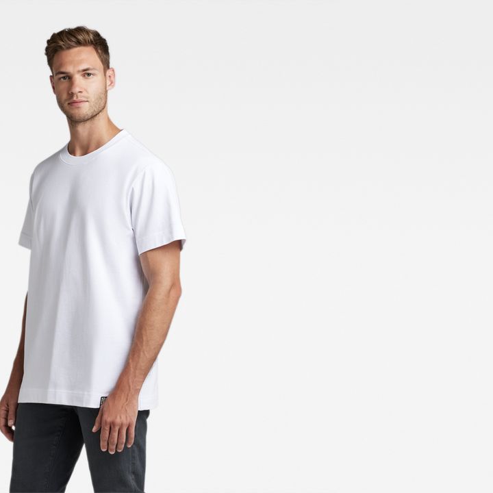 Loose white tee top