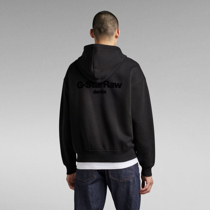 Velcro Loose Hoodie Black G STAR GB