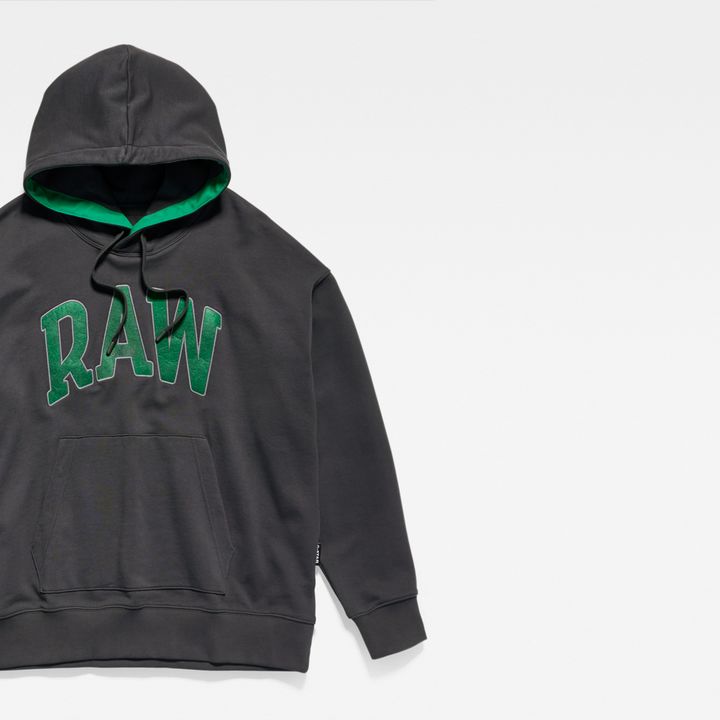 RAW University Oversized Hoodie Grey G STAR US