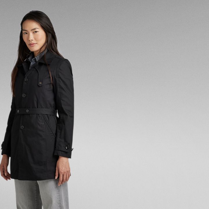 G star minor slim trench coat clearance