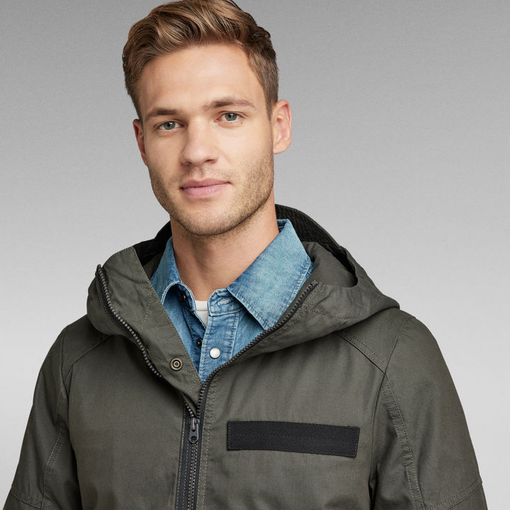 Batt DC Hooded Overshirt Brown G STAR TH