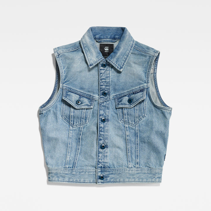 G star Slim Denim Vest Blue XL Woman D22582 B988 C947 XL