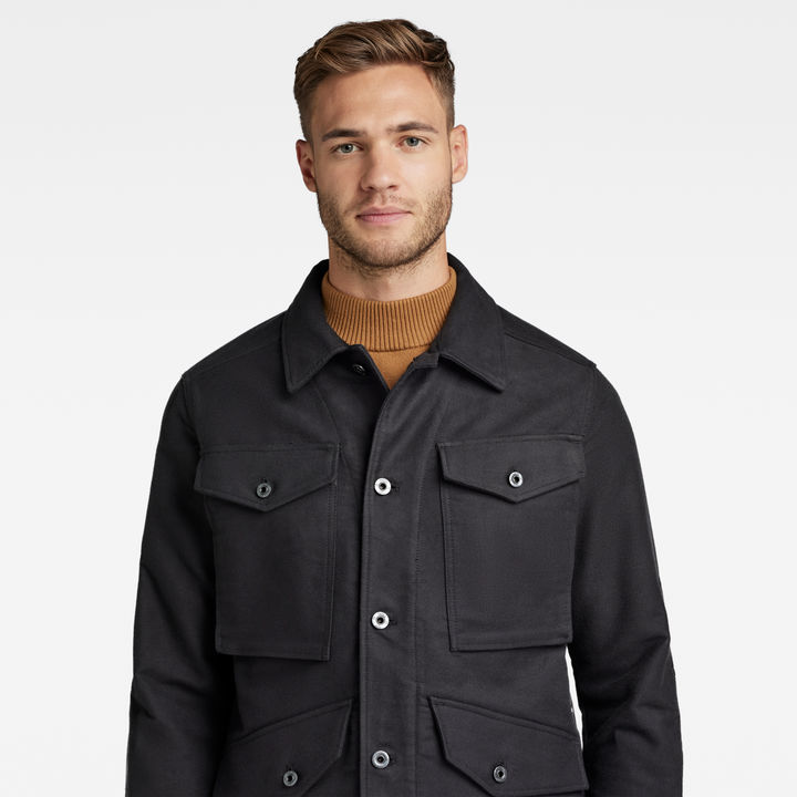 G STAR Men Vodan Overshirt Black Size S