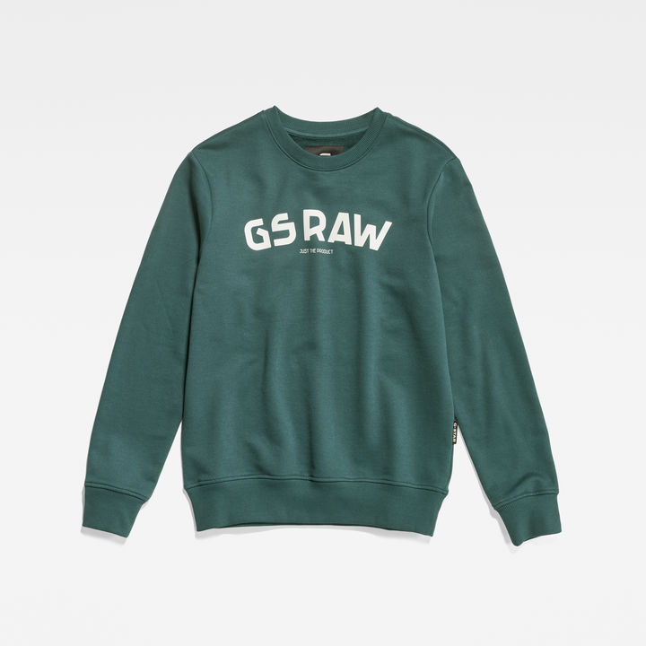 GS Raw Graphic Sweater Green G STAR CA