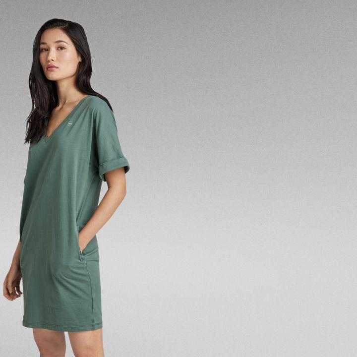 V neck loose dress outlet