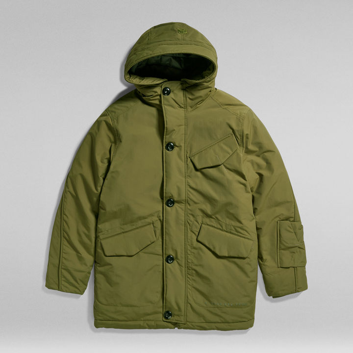 Vodan Padded Hooded Parka | グリーン | G-STAR® JP