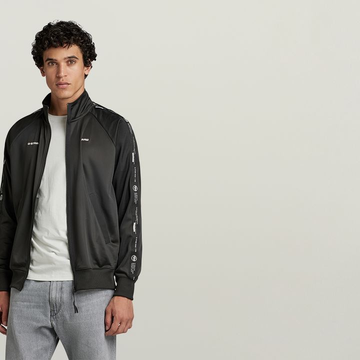 Logo Tape Track Jacket Grey G STAR US
