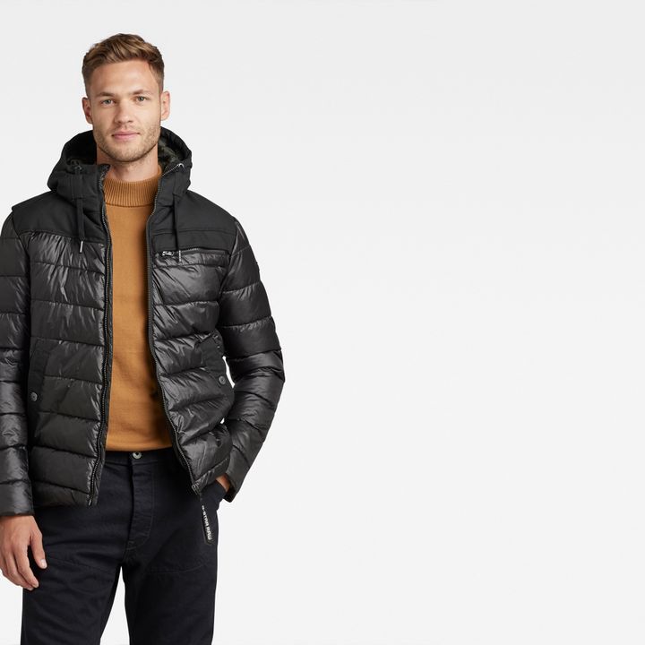 Attacc Quilted Hooded Jacket Schwarz G STAR AT