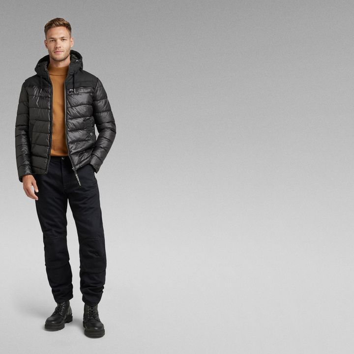 Attacc Quilted Hooded Jacket Black G STAR GB