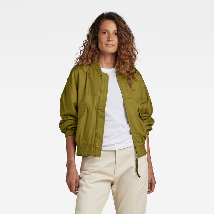 G STAR Women Everyday Bomber Overshirt Green Size XXS