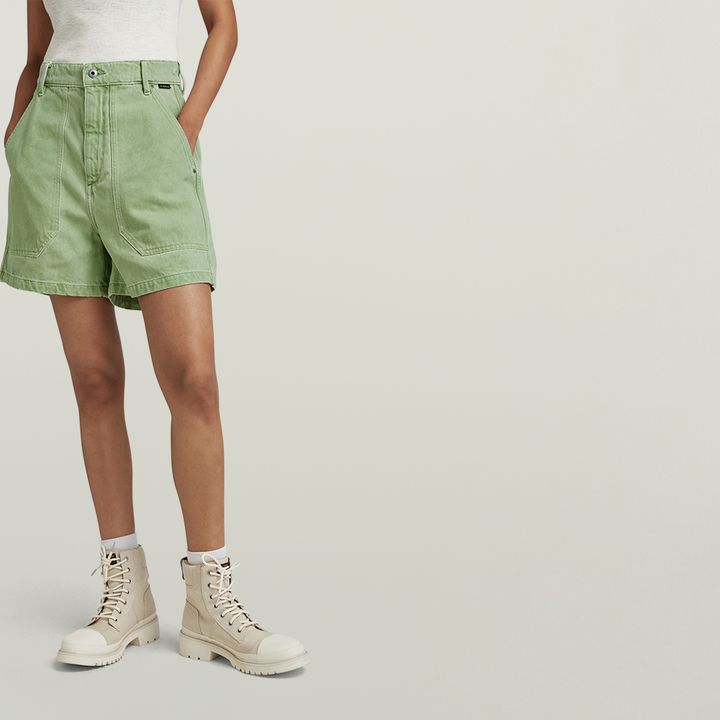 Womens dark green shorts on sale