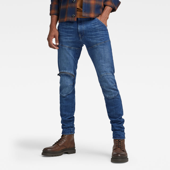 5620 3D Zip Knee Skinny Jeans