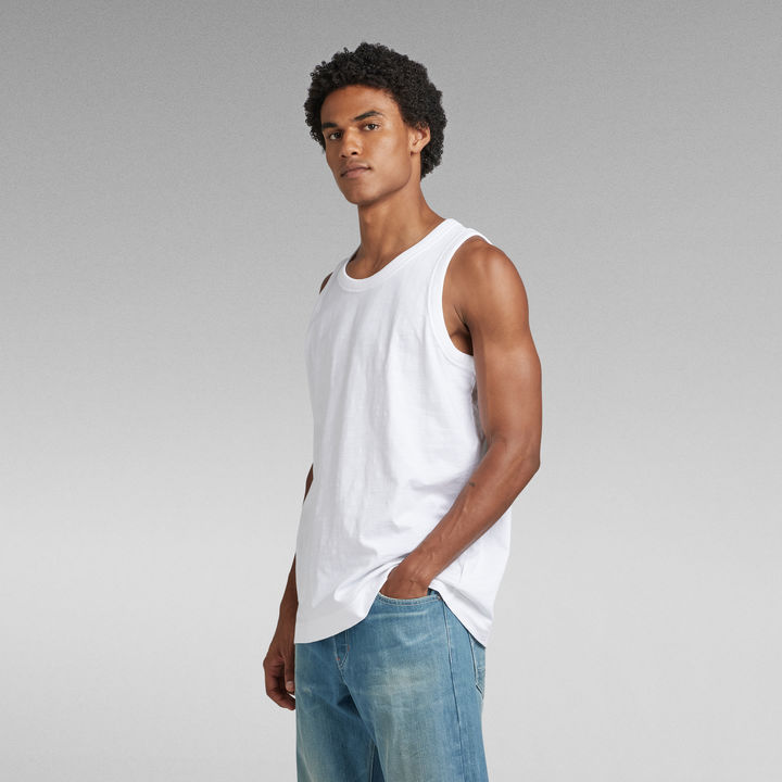 White loose tank top on sale
