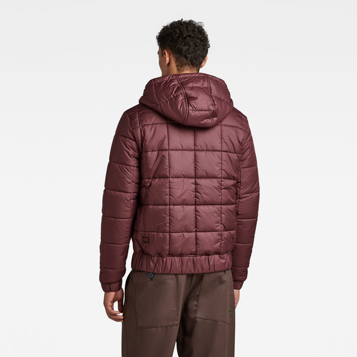 Meefic Squared Quilted Hooded Jacket | Purple | G-STAR® US