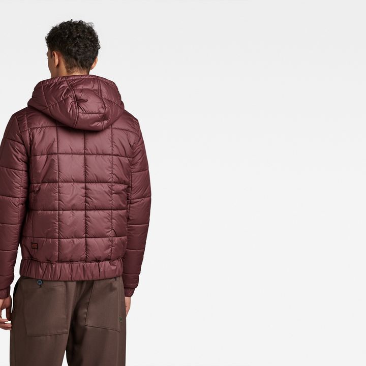 Meefic Squared Quilted Hooded Jacket | Purple | G-STAR® US