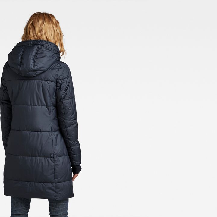 Whistler Hooded Quilted Slim Long Coat Dark blue G STAR AU