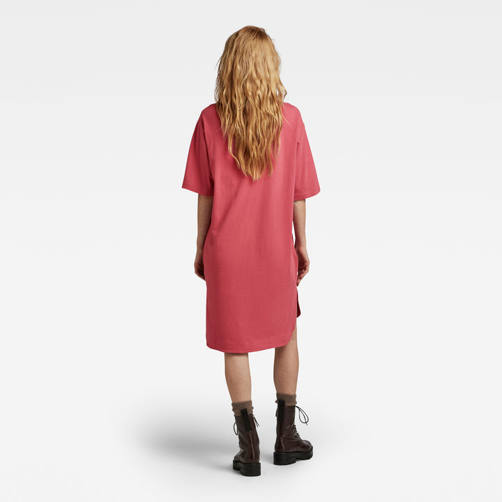 Boxy U Tee Dress | Pink | G-STAR® TW