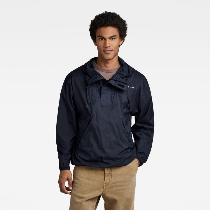 G STAR Men Windbreaker Shell Jacket Dark blue Size XXL