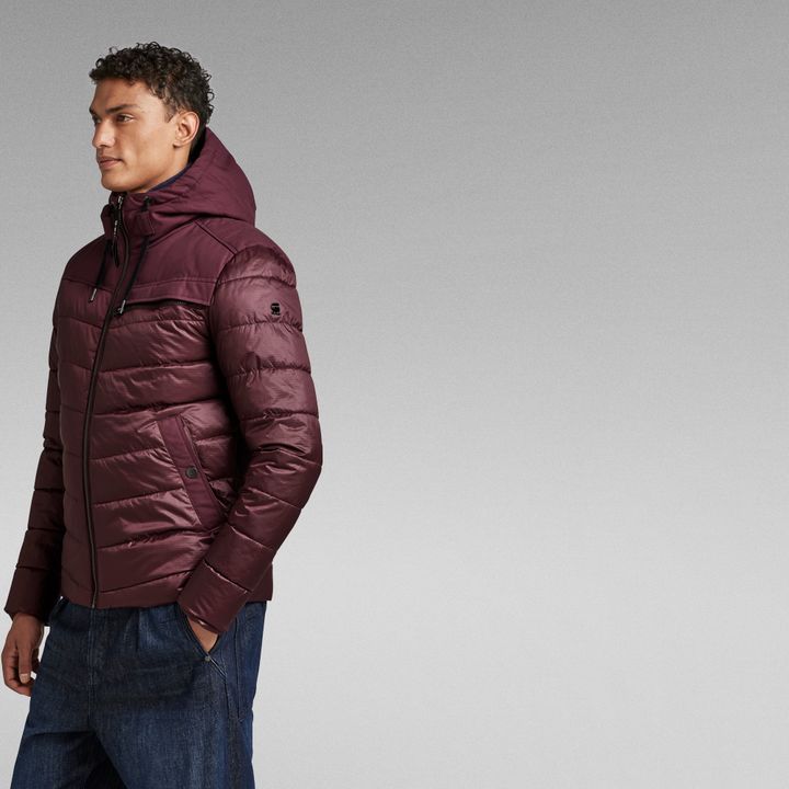Attacc Quilted Hooded Jacket Purple G STAR PH