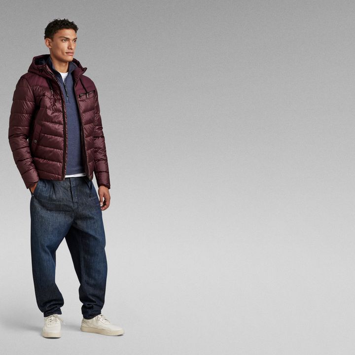 Attacc Quilted Hooded Jacket Purple G STAR PH