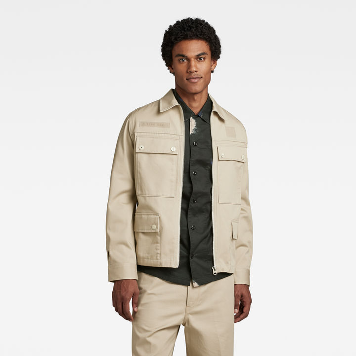 4 Pocket Zip Jacket Beige G STAR KR