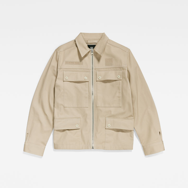 Beige zip up jacket best sale