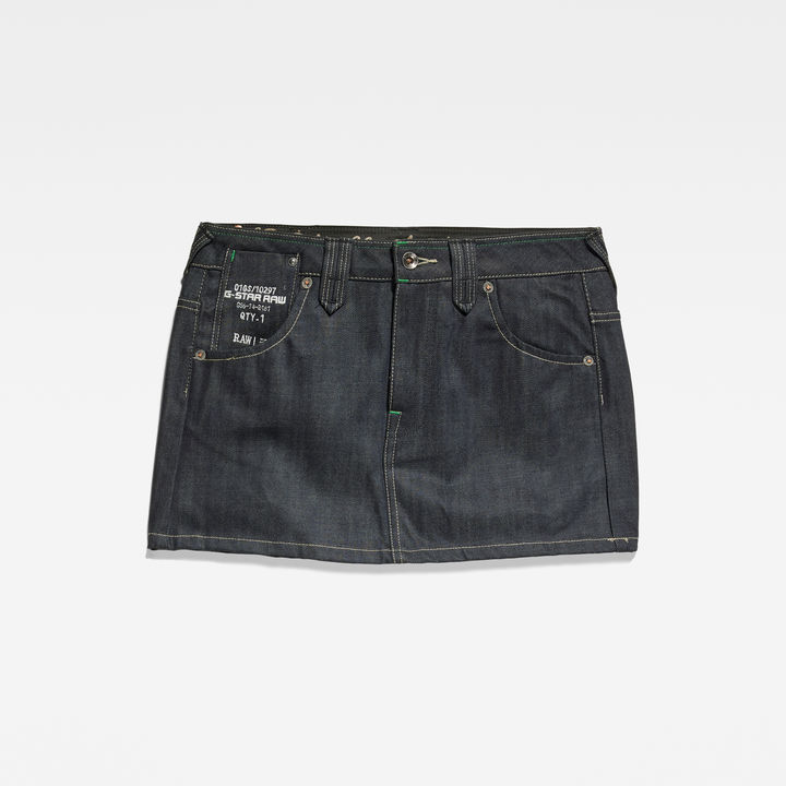 Star denim black skirt cheap